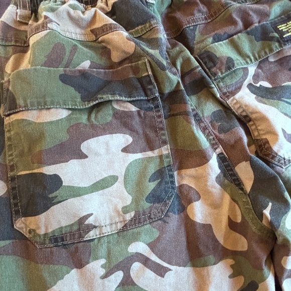 L.Y.Z Camo Cargo Pants Relaxed Fit Green Brown Size 26 - Picture 5 of 8